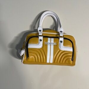 Steve Madden Mustard and White Satchel